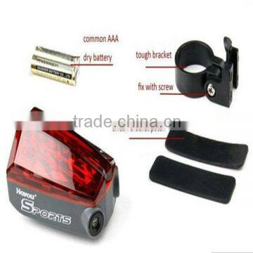 5xRed LED + 2xRED laser led bicycle Tail light