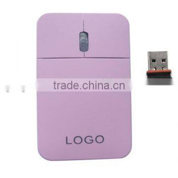 2.4G Wireless gift mouse Super slim flat rechargeable mouse with mini receiver for computer