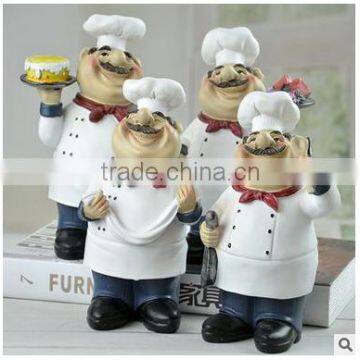 Cake store table decoration craft fat chef figurines for sale