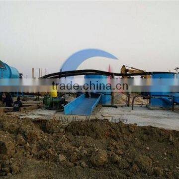 Flowchart of 100tph Alluvial Gold Separation Plant, Trommel Scrubber Washer