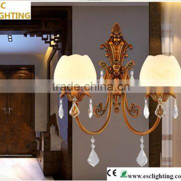 2 lamps brass wall lights in livingroom whit CE