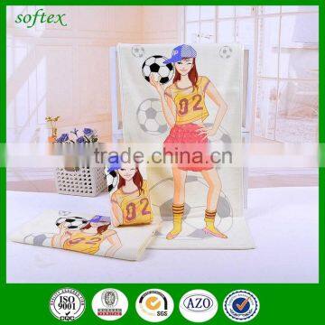 100%cotton Fabric Cartoon Beautiful Girl Temperature Control Color Changing Towel