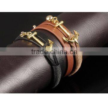 Wholesale Latest Style Leather Bow and Arrow Bracelet