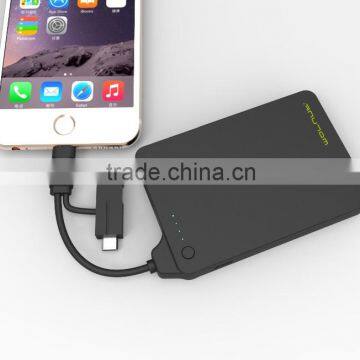 Walnut MFI Certified 2 IN 1 Portable Power Bank 4000mah photo-2