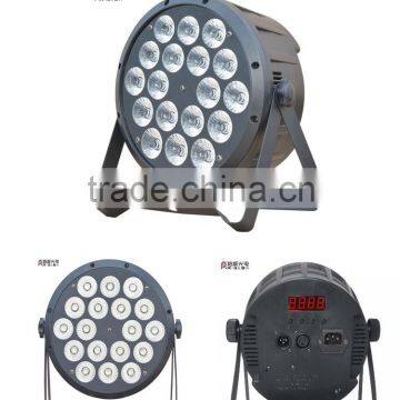 China New LED Par 64 18leds 10w RGBW 4 in 1 dmx stage mini par light / 200W flat par can