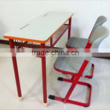 Double school table and chair/School furniture/Classroom furniture/School desk and chair