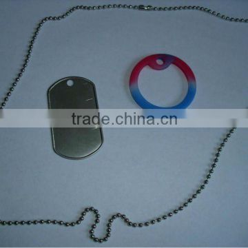 Military Dog Tag Set Supplie,1Set=1pc 3.8CM American Flags Silicon Rubber+1pc Dog Tag+1pc S/S Long Ball Chain