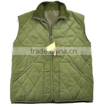 Winter green quilted hunting vest