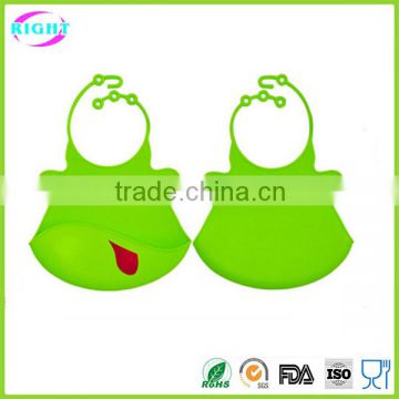 Eco-friendly waterproof silicone baby bib