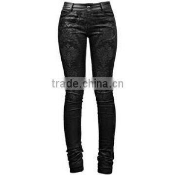 2015 high waist pu leather pants women's leggings,Women Skinny Stretch Faux Leather Pencil Pants