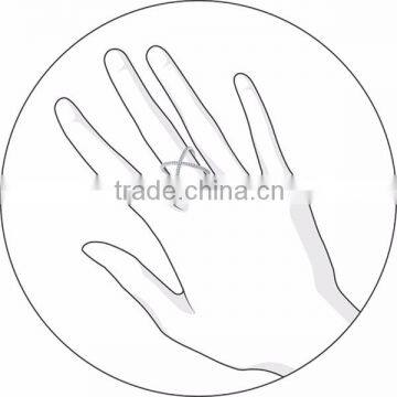 Latest Gold Finger Ring Designs Pave Diamond Ring 925 Sterling Silver photo-3