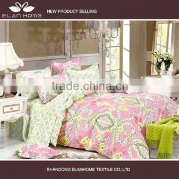 100% cotton 128*68 new design pigment printing bed linen