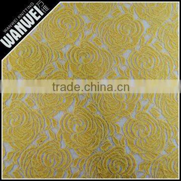 Light Orange Voile Pressure Yarn Discount Promotion Antigue Fabric for Wedding Dress Hollow Worsted Nylon Spandex Cotton Lace photo-6