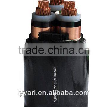 AL/CU conductor multicores 25mm PVC insulated PE sheath thin steel wire armored power electric cable