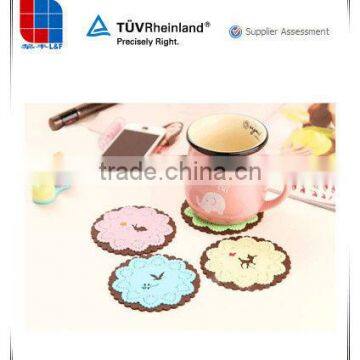 Colorful lace Coasters Silicone cup Pad