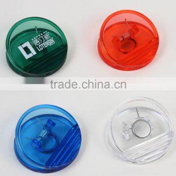 Plastic Circle magnetic clip, Plastic circle power clip, Promotional magnetic power clip, PTMC052