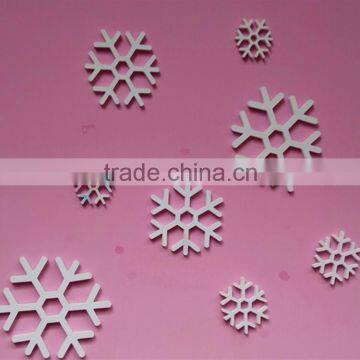 Removable Eco-friendly WPC white snowflake wall stickers for kids nursery baby room home decoration