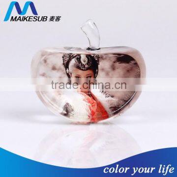 Sublimation crystal apple for photo