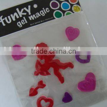 Manufacturers hot sale self adhesive Jelly Gel Stickers, Gel Clings ,sticker