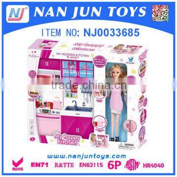 New design happy kitchen toy with certificate and light music