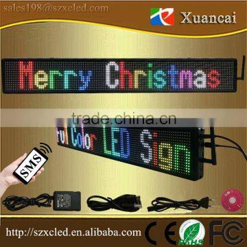 P6-16x128RGB Double Line RGB Full Color Led Sign With Wireless SMS and PC USB Communication photo-3