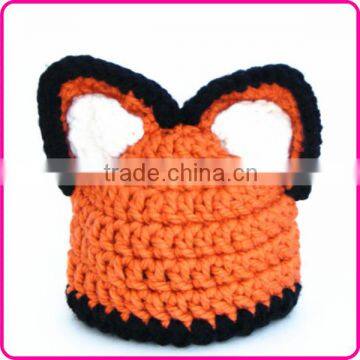 2015 New Design Wholesale Crochet the Fox Pattern Baby Hat Scarf Mitten Sets photo-2