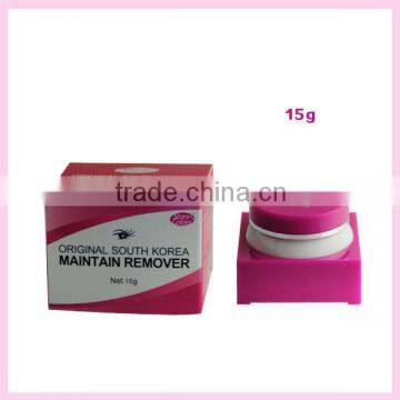 Natural cream remover for eyelash extension