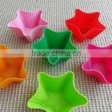 Mini star shape silicone rubber baking cupcake cups