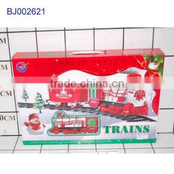 happy kids toy Christmas gift traditional plastic tracking toy smoking train