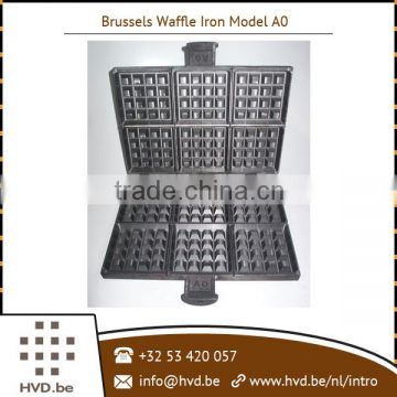 Premium Grade Brussels Waffle Making Iron for Six Waffles