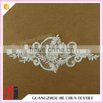HC-2703-1 Hechun Lace Pearl Guipure Bridal Applique for Wedding Dresses photo-2