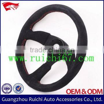 Custom Steering Wheel Manufacturer for 350mm Suede Racing Rally Tuner Steering Wheel