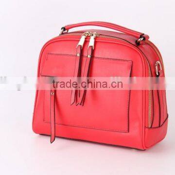 New design handbag teenager elegant leather school bag girl's trendy shoulder bag