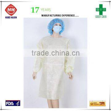 2015 high quality comfortable Disposable isolation gown patient gown