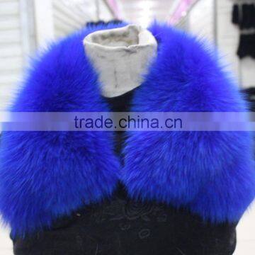 Custom dyed color real fox fur collar for jacket /coat