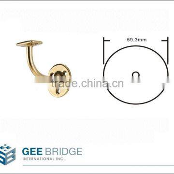 001066 Solid Brass Flat Top Wall Mounted Connector Handrail Support Holder Bracket