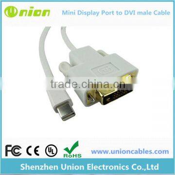 6Ft Thunderbolt Mini Display Port DP to DVI male Adapter Cable