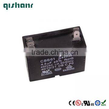 Metalized Polypropylene Film CBB61 Capacitor 450VAC 1.2uF 50/60Hz