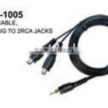 AUDIO CABLE,RCA PLUG TO 2RCA JACKS