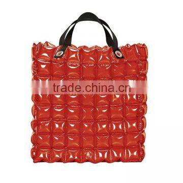 red bubble clear tote bag,cool inflatable beach bubble bag