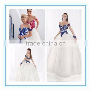 Stunning girls party dress embroided tulle Latest design Prom dress (YASA-822)