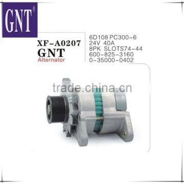 excavator engine parts PC300-6 6D108 alternator