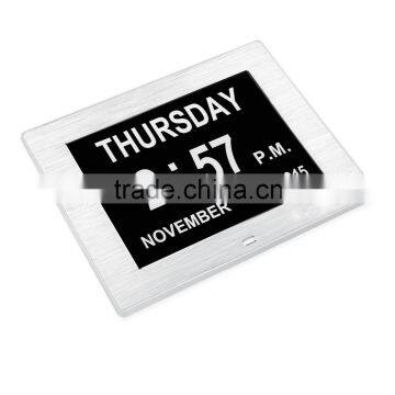 Digital Calendar Day Clock with Non-Abbreviated Day, Month & Date - Ideal Clock for the Elderly digital photo frame