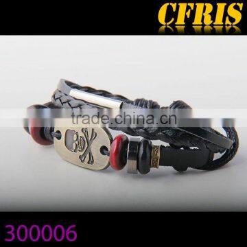 Wholesale cheap engraved braided leather bracelet