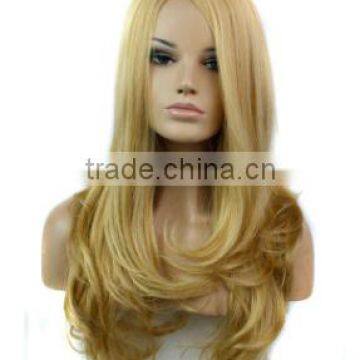 blond long synthetic wig factory price