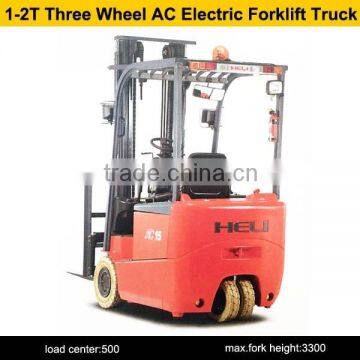 1000kg CPD10S three wheel AC electric forklift truck