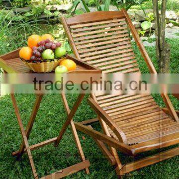 Antique Lounger for Teak Garden and Outdoor Furniture