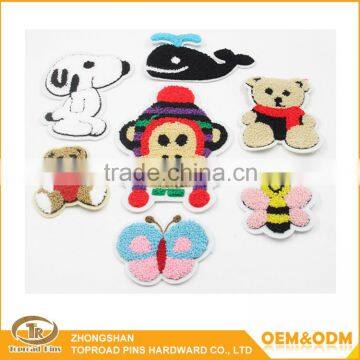 Wholesale Clothes Patches Embroidered Custom Leatter Design Soft Towel Chenille Patches Letters photo-6