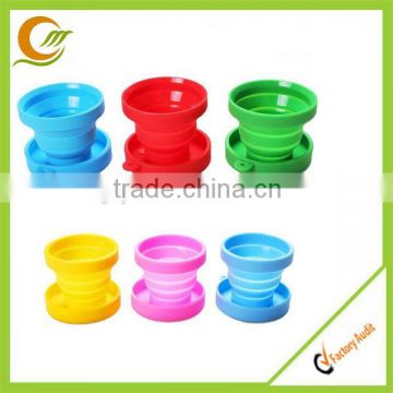 Food grade standard rubber silicone folding drinking cup Silicone mug cup