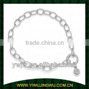 White gold plated Lungo Chain Bracelet